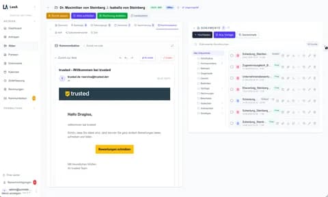 E-Mail-Thread mit mehreren Antworten und Dokumenten