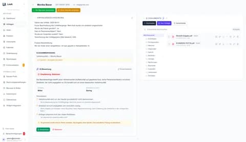 Lead mit KI-Triage, KI-Bewertung und Kollisionsprüfung